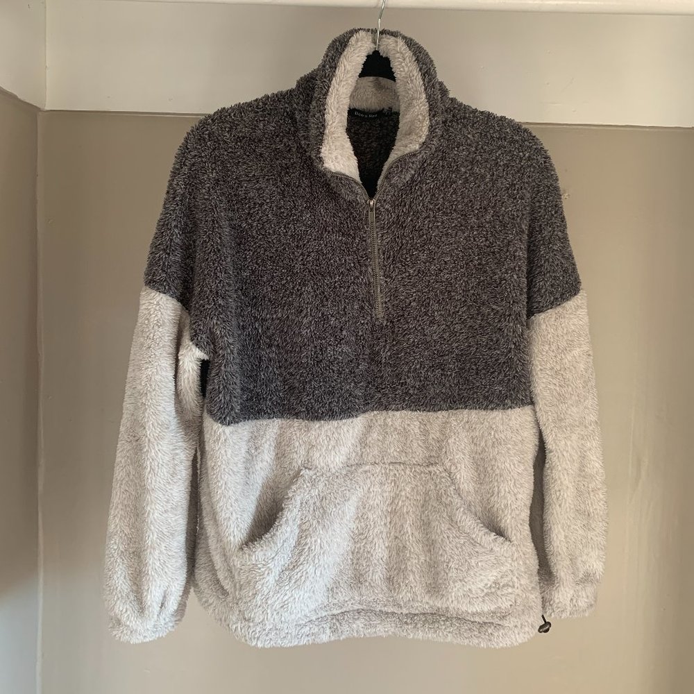 Piper & Scoot Color Blocked Fuzzy Quarter Zip